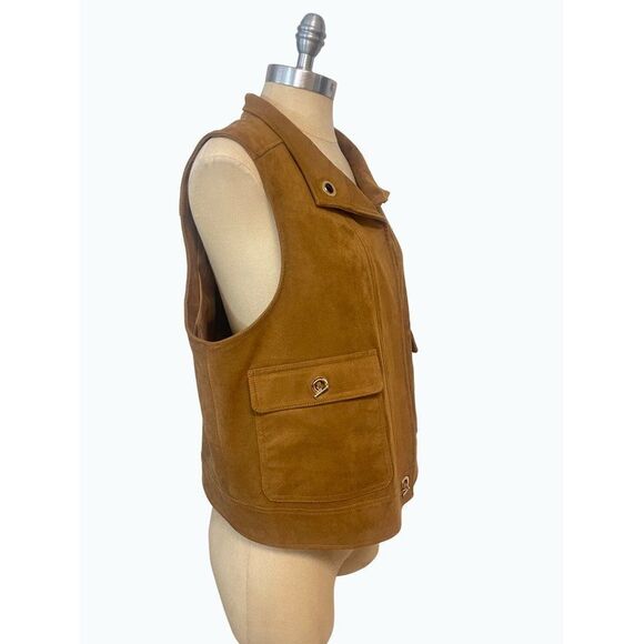 Chico's Black Label Faux-Suede Grommet Vest size 2 Large - Picture 5 of 9